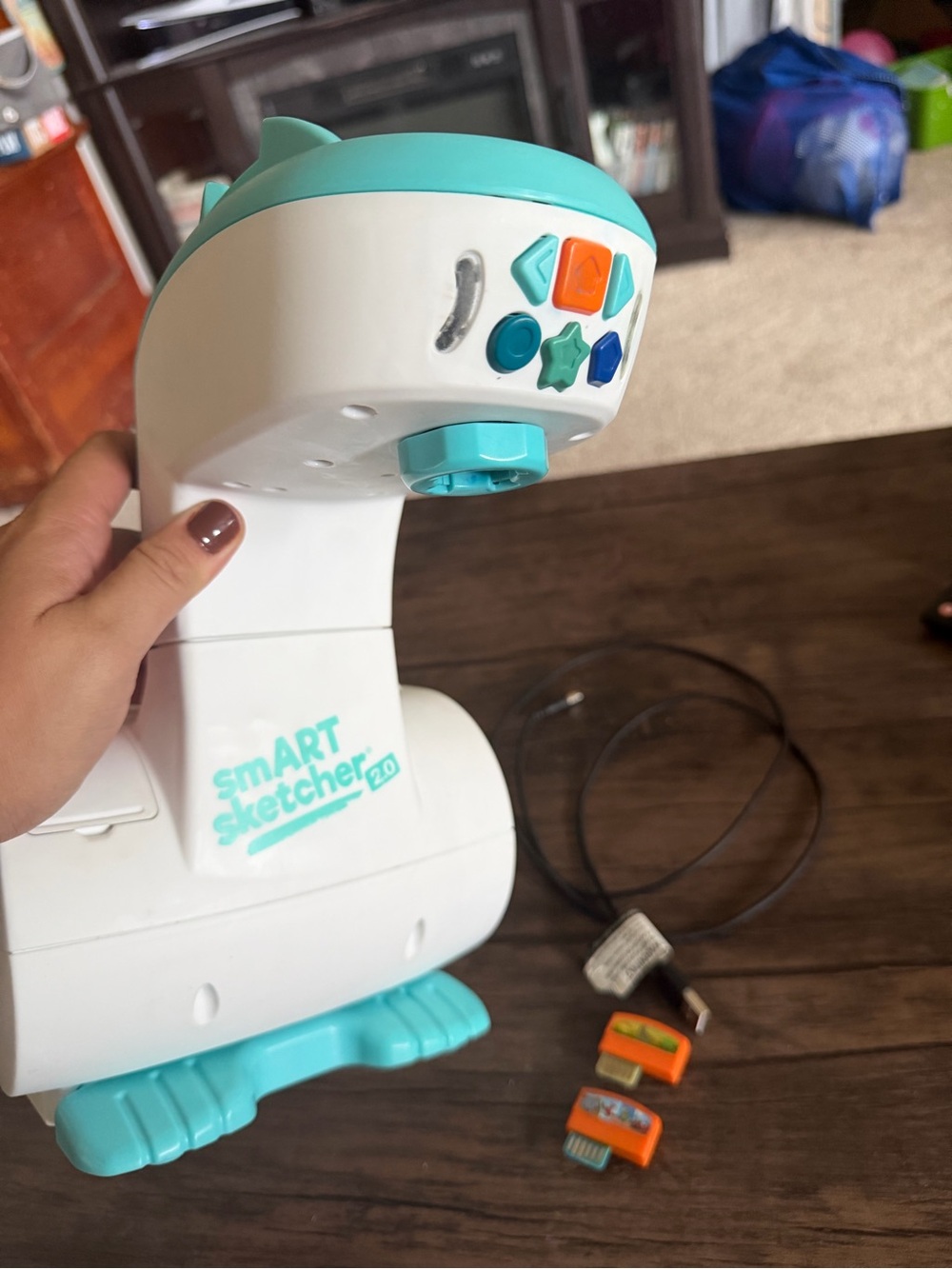 Portable Drawing Projector - White & Teal
